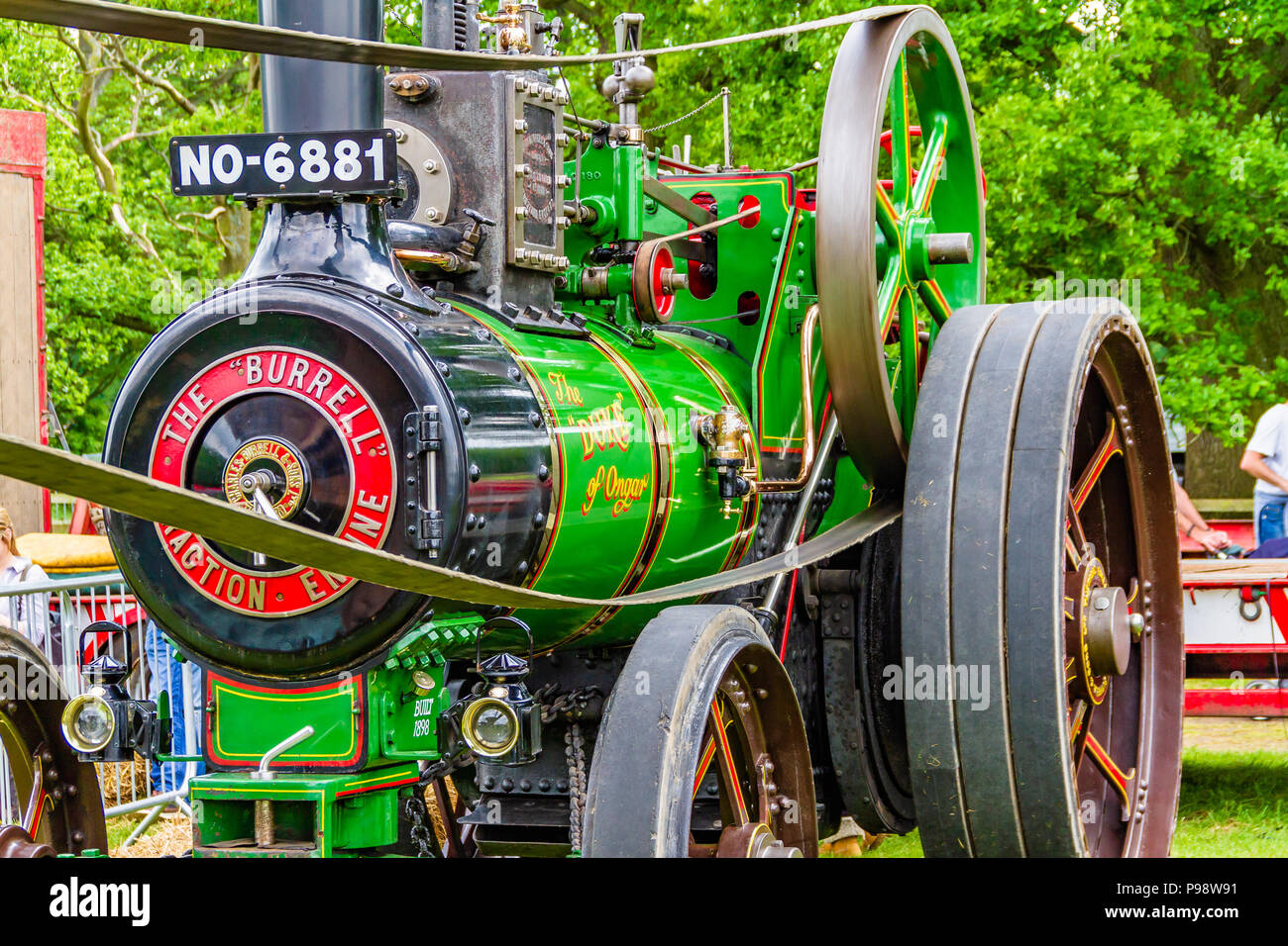 Old steam engine demonstrating at Northumberland County Show, UK, May 2018. Stock Photo