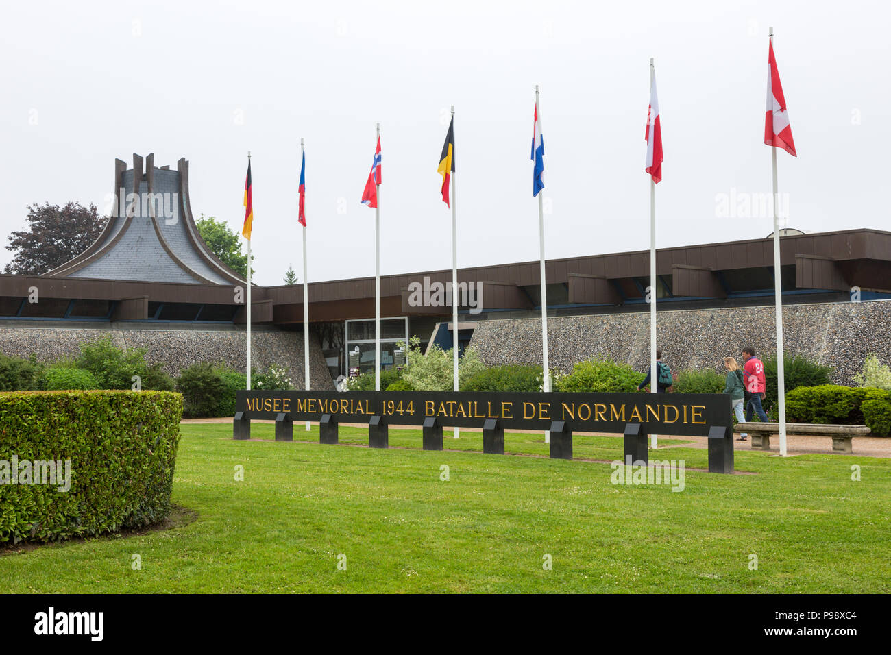 Memorial museum of the battle of normandy bayeux france stock photo