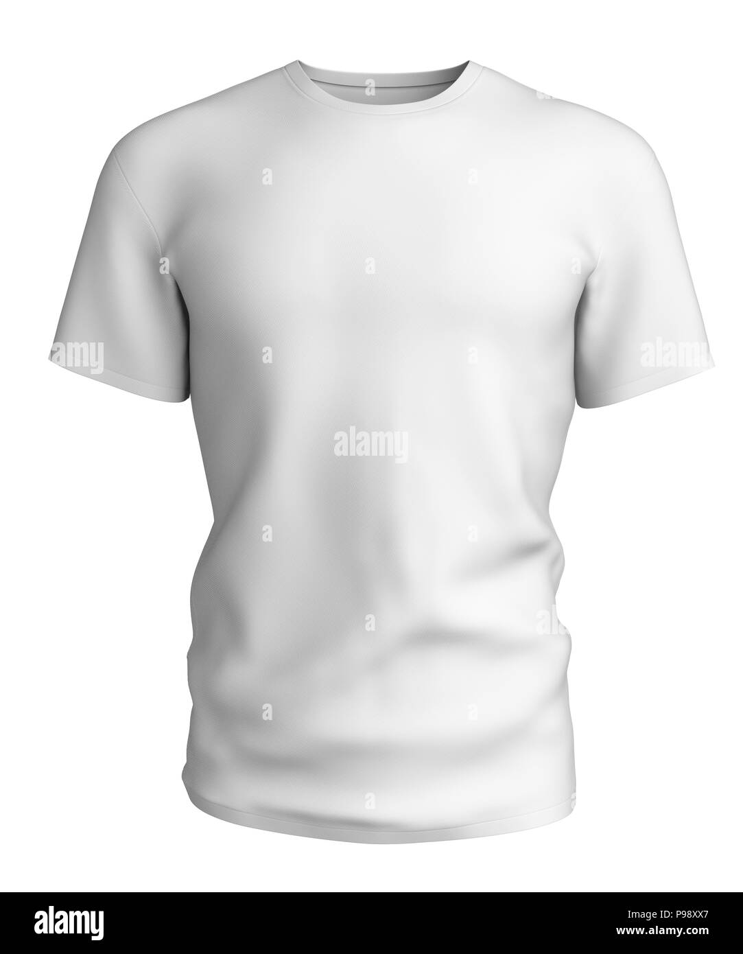 Man white t-shirt design template isolated on white background. Include ...