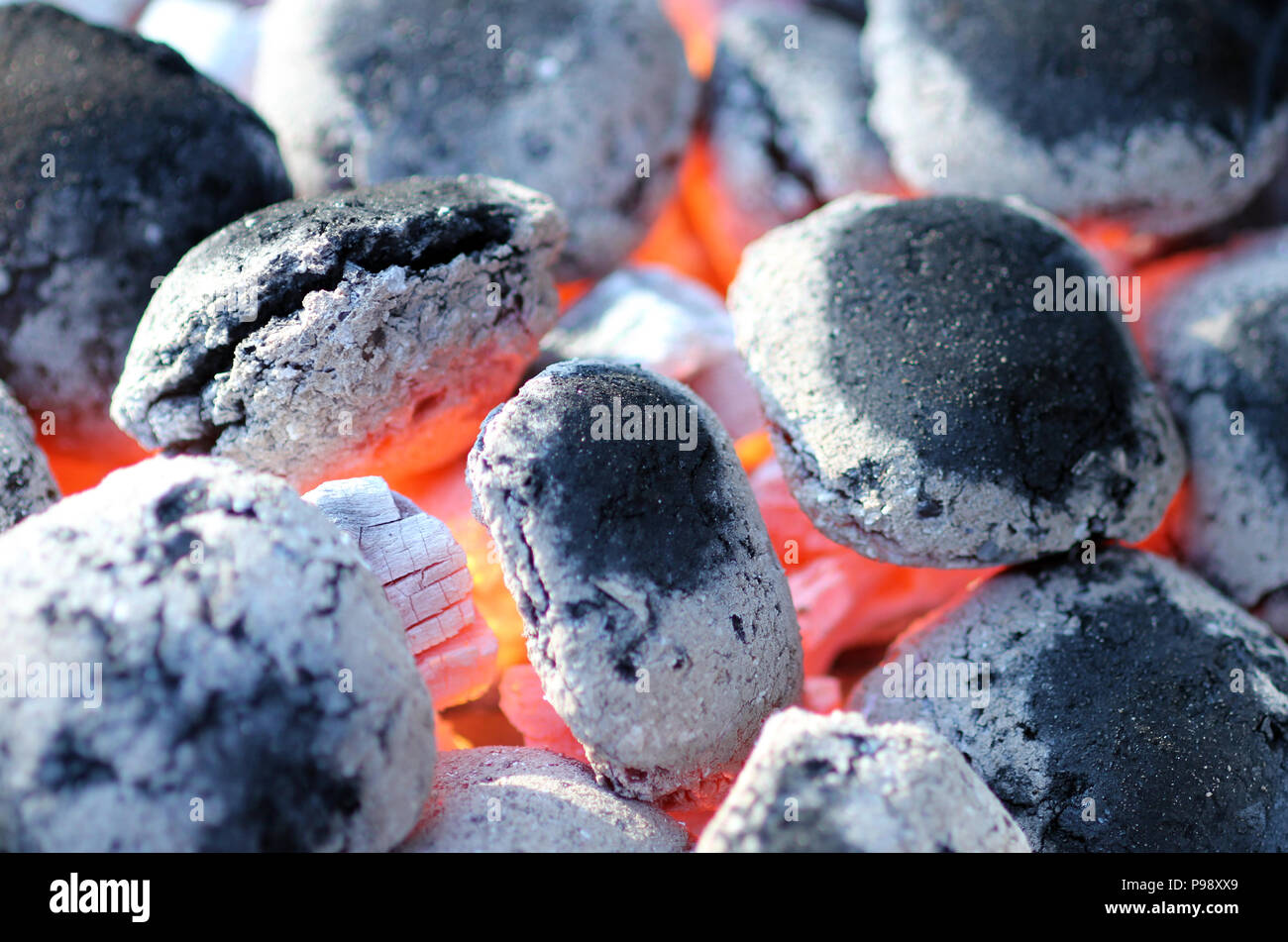 barbecue coal briquettes Stock Photo Alamy
