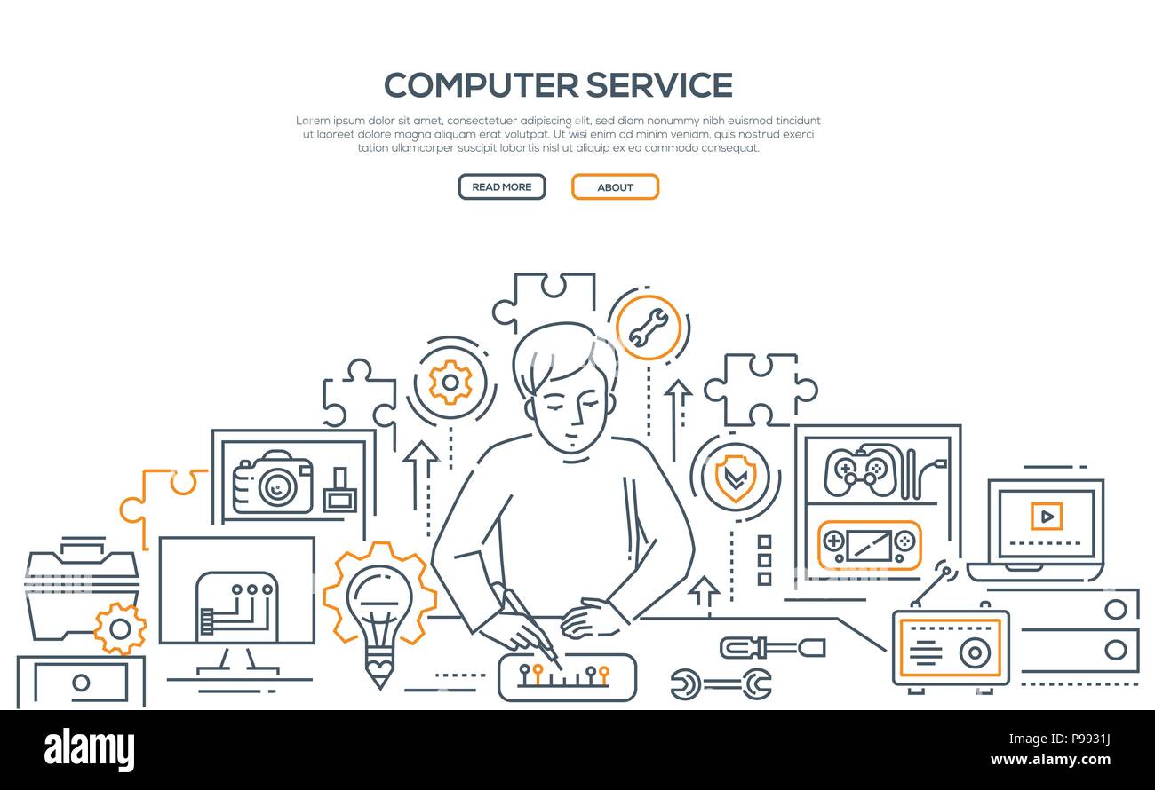 Computer unusual place Stock Vector Images - Alamy