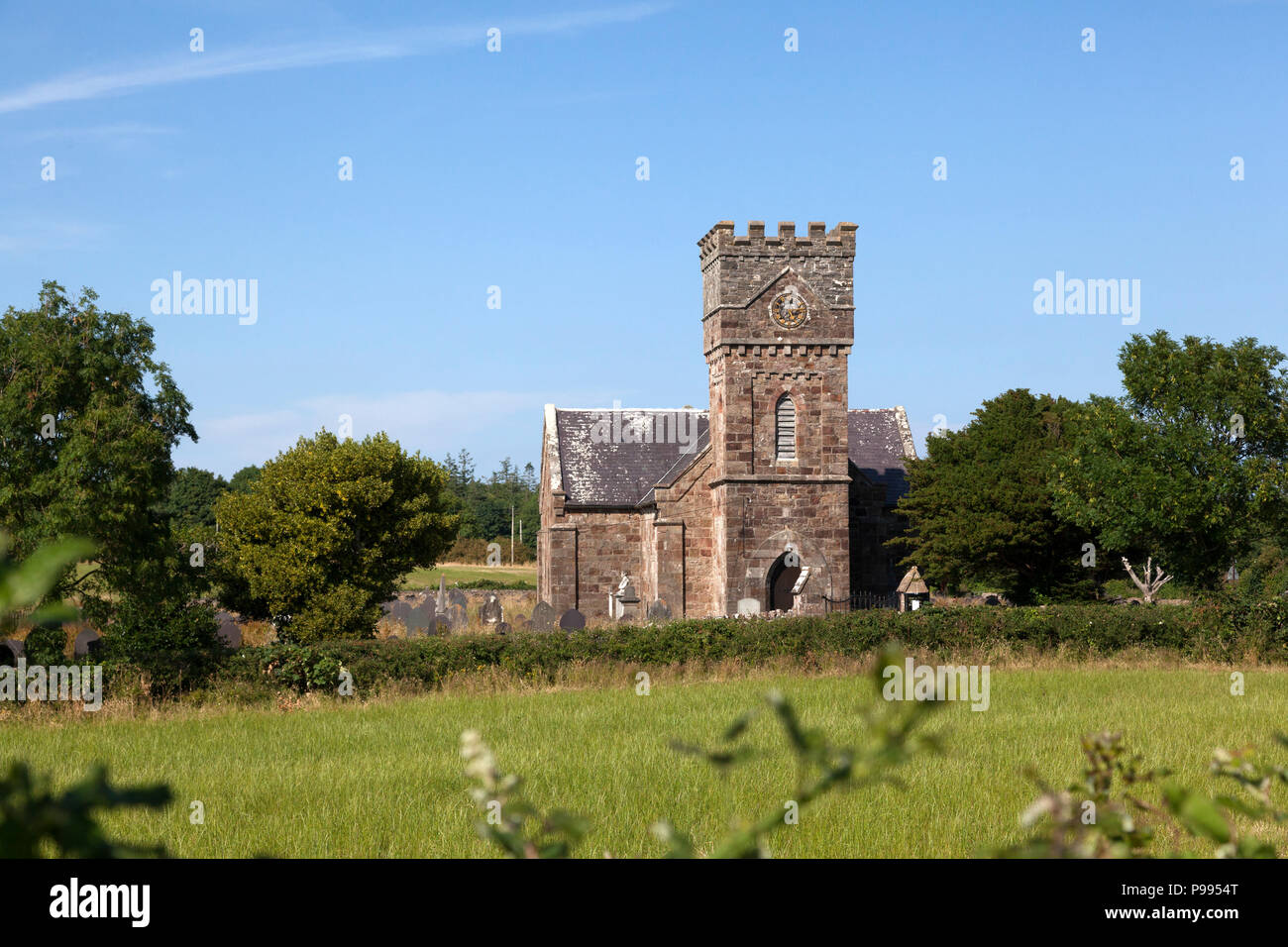 St Nidan's Church, Llanidan, Anglesey, Wales Stock Photo Alamy
