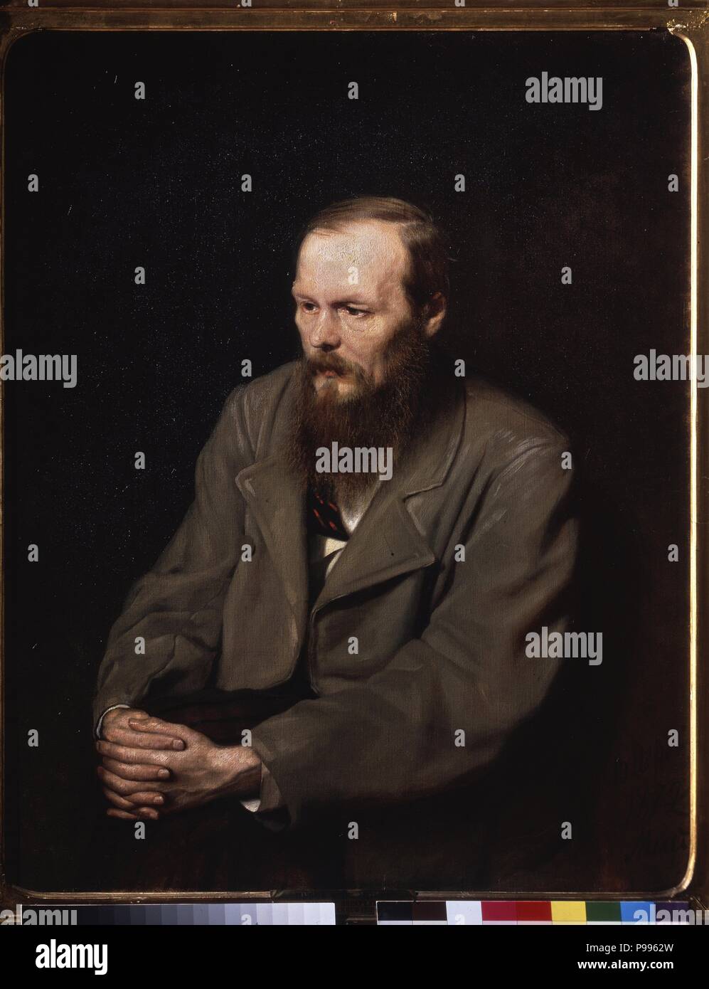 Portrait of the author Fyodor M. Dostoevsky (1821-1881). Museum: State Tretyakov Gallery, Moscow. Stock Photo