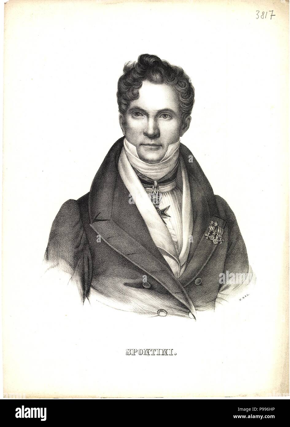 Portrait of Gaspare Spontini (17741851). Museum Eötvös Loránd