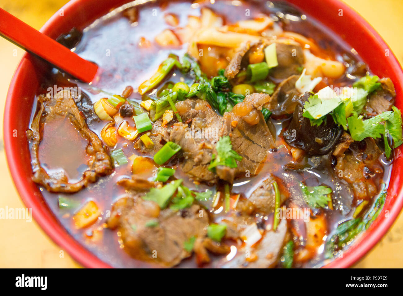 beef noodle soup, chinese taiwanese cuisine Stock Photo Alamy