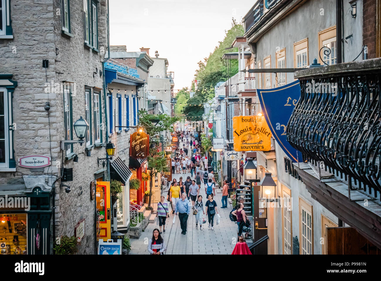 oldest shopping street Petit Champlain lower town quebec city canada