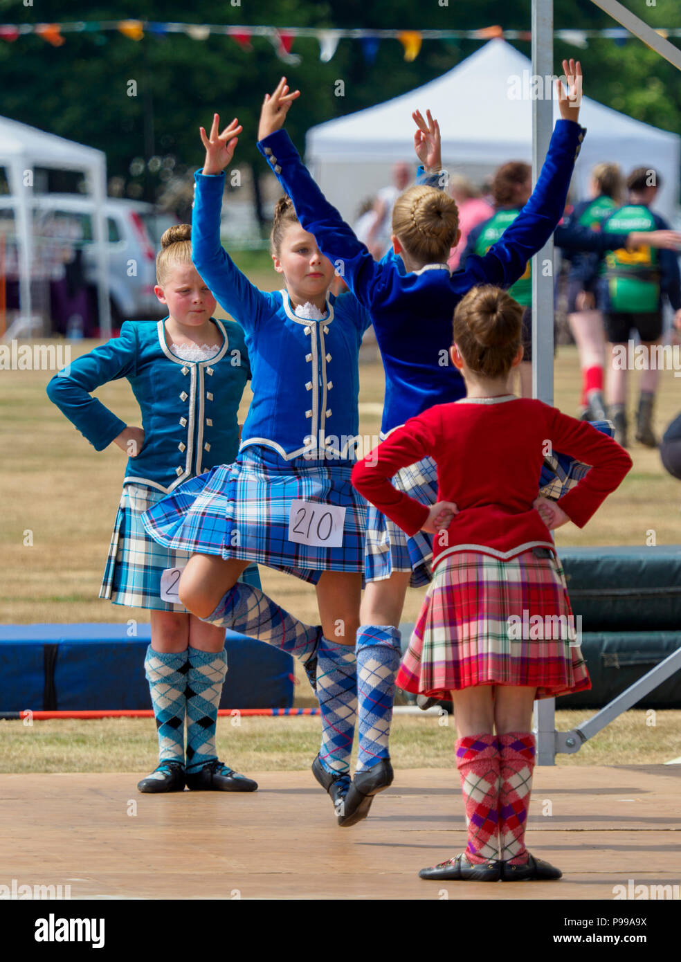 Stonehaven, Scotland - 15 July, 2018: Young competitors performing in ...