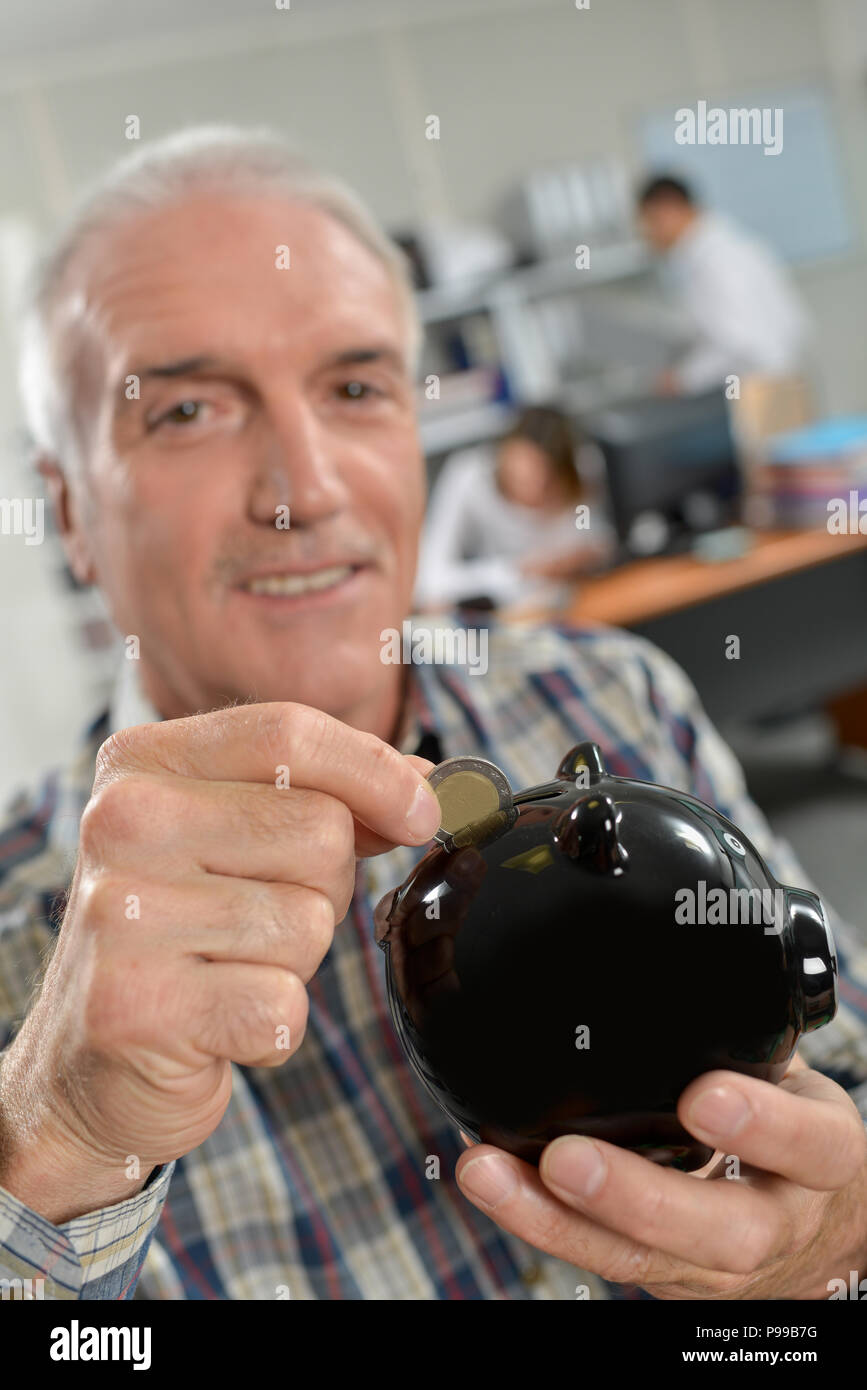 Saving for a rainy day Stock Photo