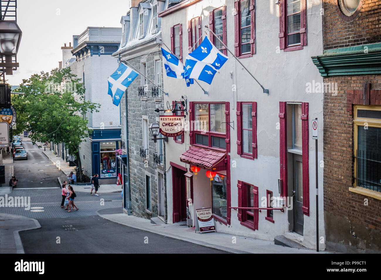 quebec city restaurant Stock Photo - Alamy