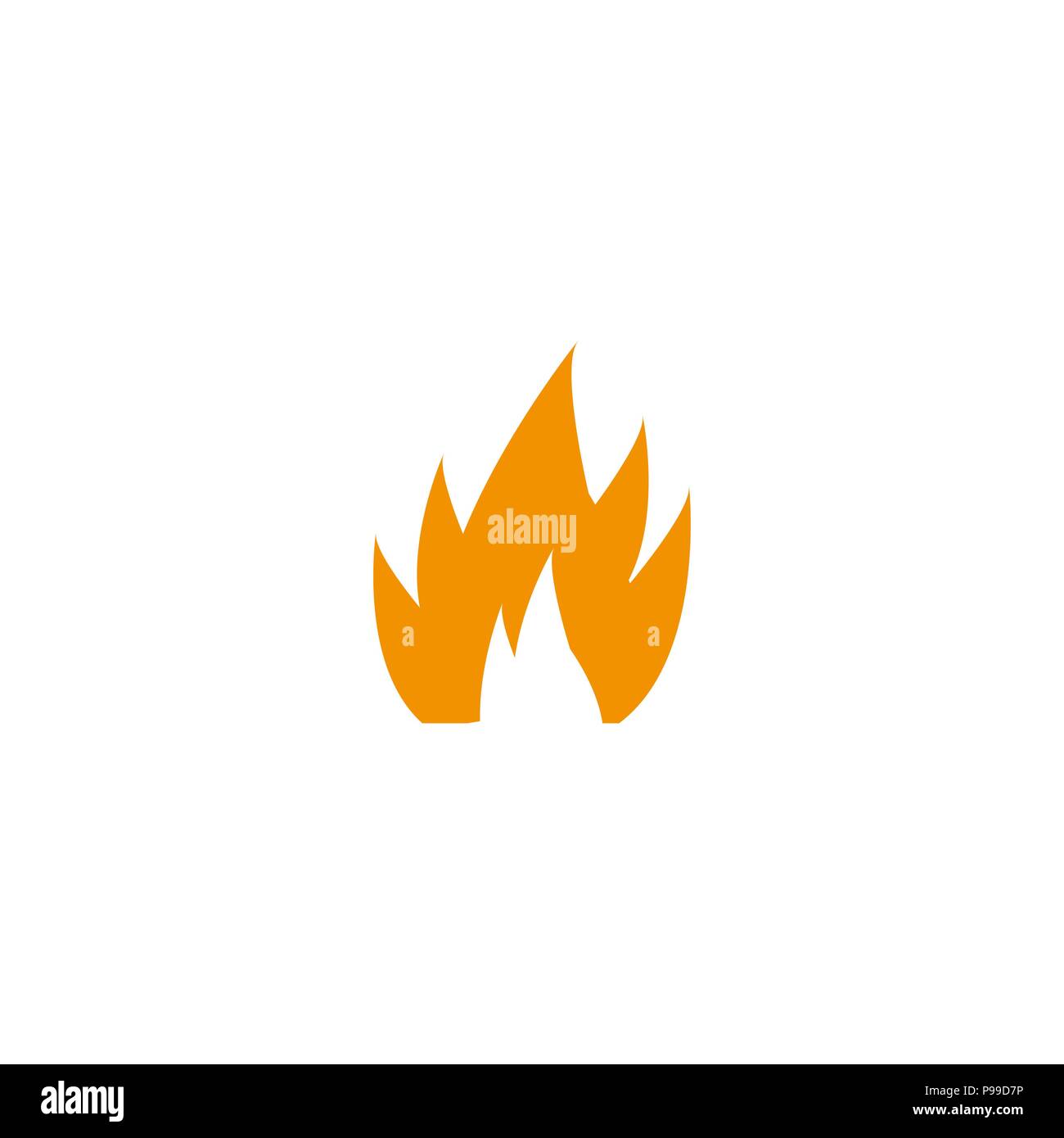Fire. Icon illustration for design on whit background Stock Vector ...