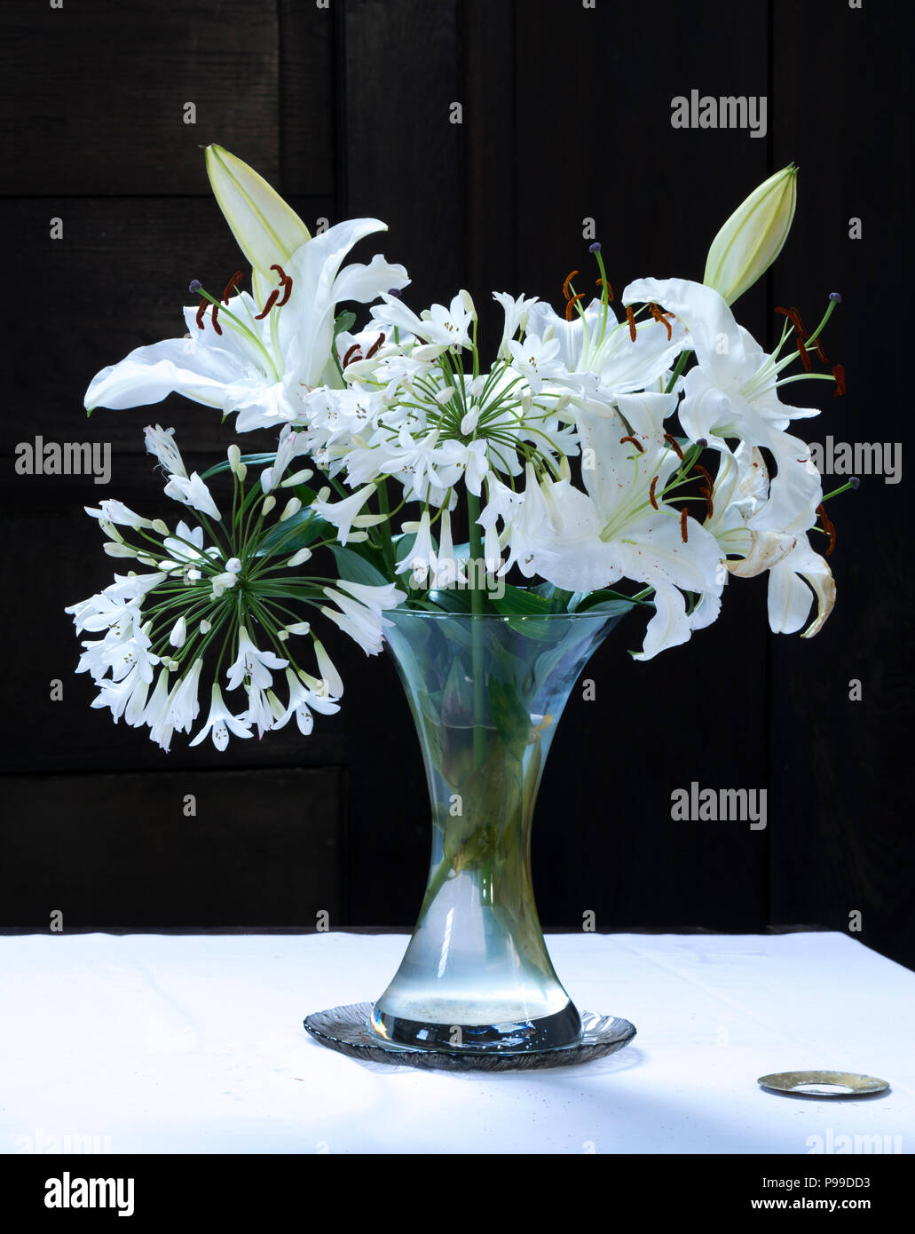 Vase Of White Flowers On A Church Altar Stock Photo 212264447 Alamy