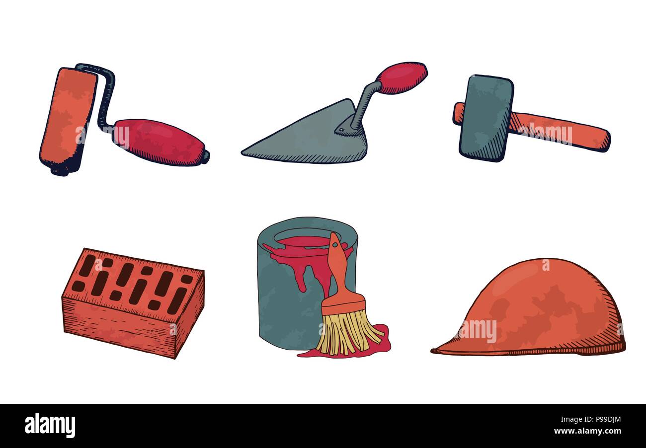 A set of construction tools Stock Vector Image & Art - Alamy
