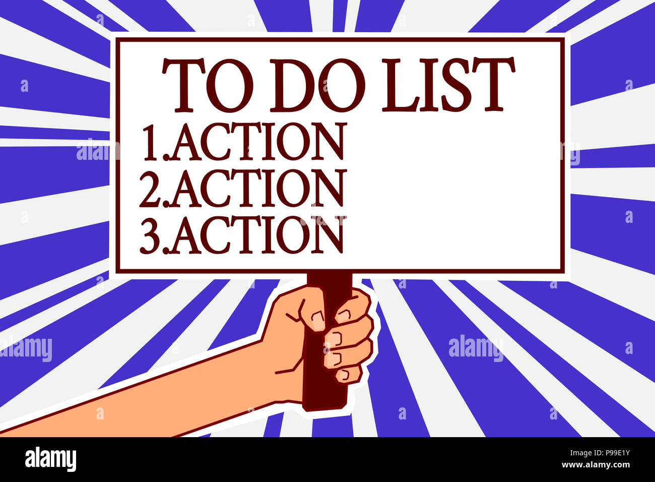 text sign showing to do list 1 action 2 action 3 action conceptual
