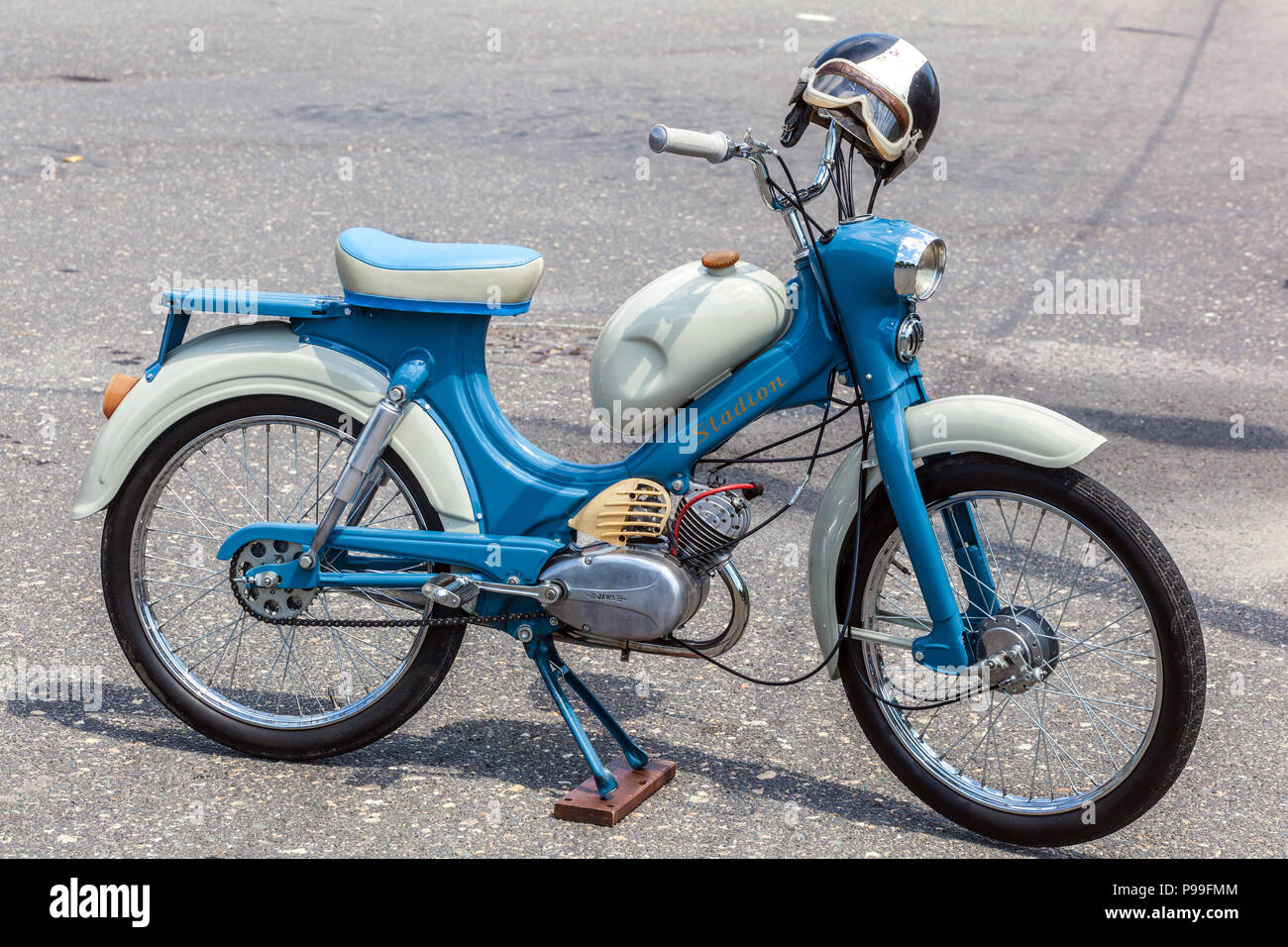 Czechoslovak motorcycle, Stadion moped, sixties veteran, Czech Republic, Europe Stock Photo