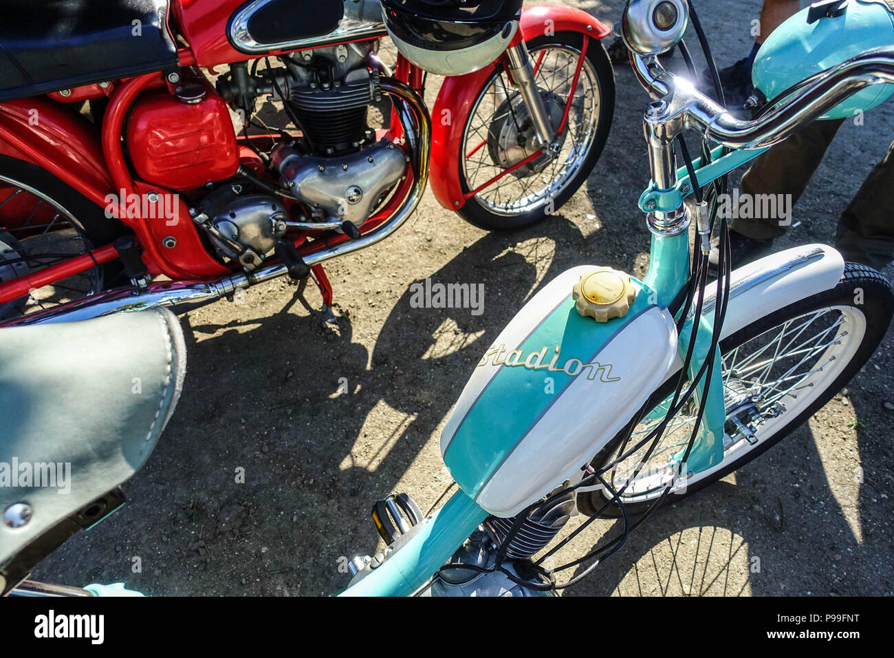 Czechoslovak motorcycle, Stadion moped, sixties veteran, Czech Republic, Europe Stock Photo
