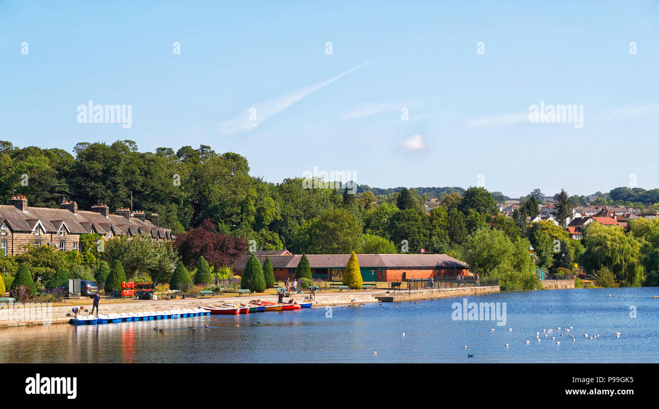 River Wharfe and Wharfedale Meadows Otley, this is the second season of rowing boats being back