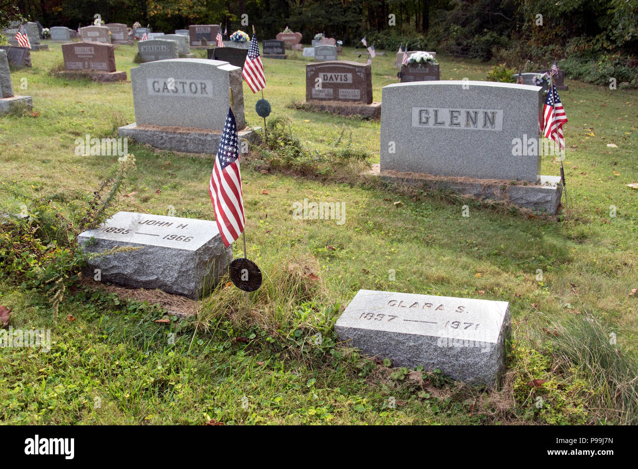 The graves of astronaut John Glenn’s and his wife’s parents are side by