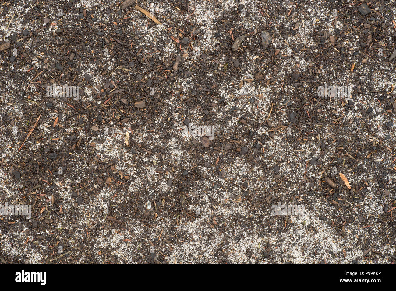 sandy soil ground background texture closeup Stock Photo
