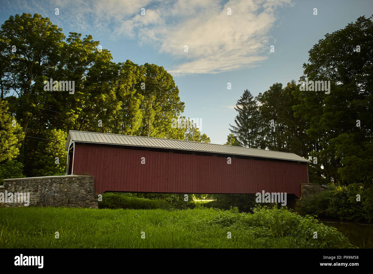 Forry's Covered Bridge, Amish Country, Columbia, Lancaster County, Pennsylvania, USA Stock Photo