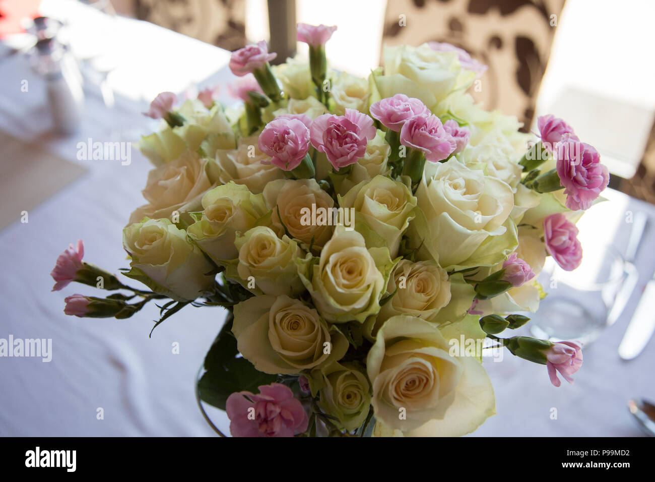 Wedding Day Flowers Stock Photo Alamy