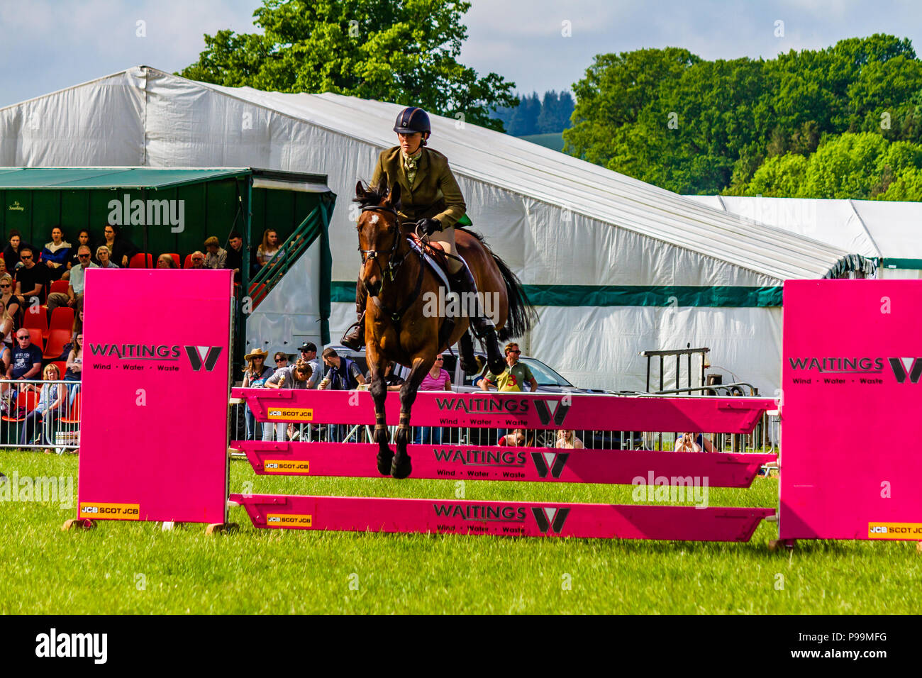 Show jumping at Northumberland County Show, 2018. Stock Photo