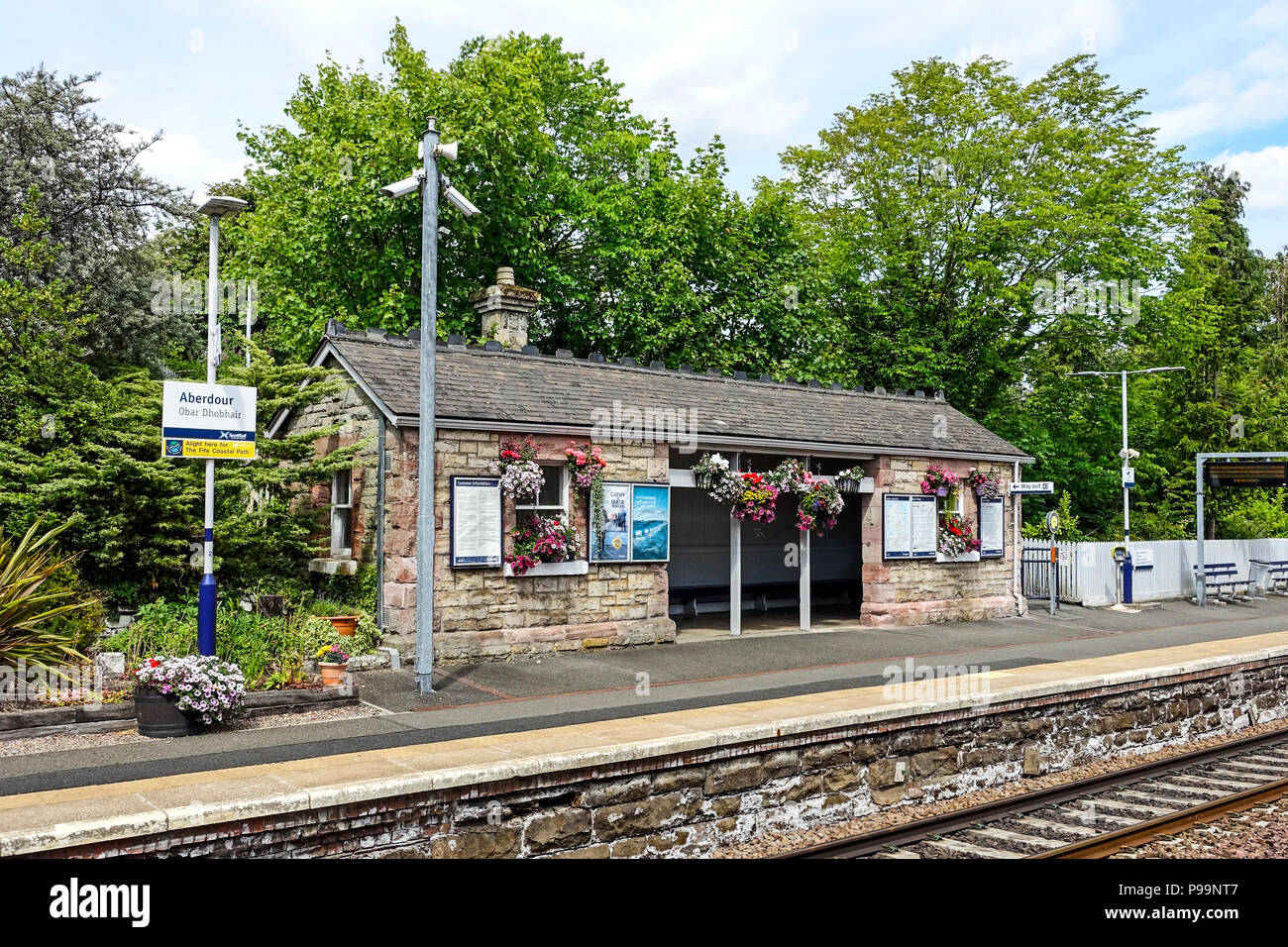 Aberdour railway station in Aberdour Fife Scotland UK Stock Photo