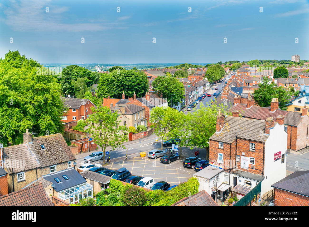 View along Burton road from Lincoln castle wall. Lincoln UK. May 2018 Stock Photo Alamy