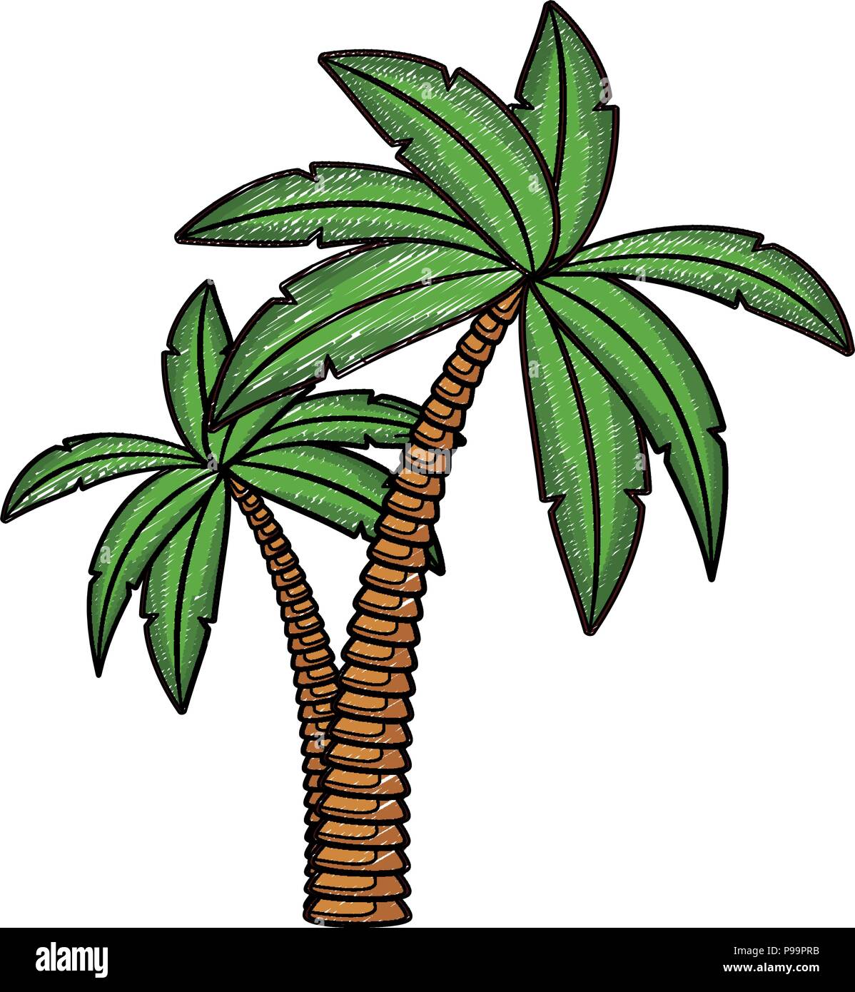 Tree palms isolated vector illustration graphic design Stock Vector ...