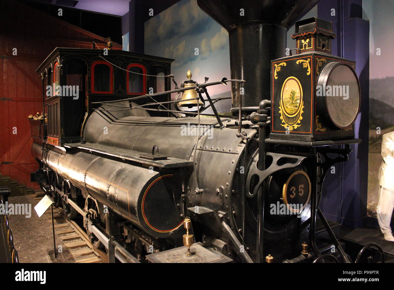 Train exhibit at the Children's Museum at Indianapolis, Indiana. Stock Photo