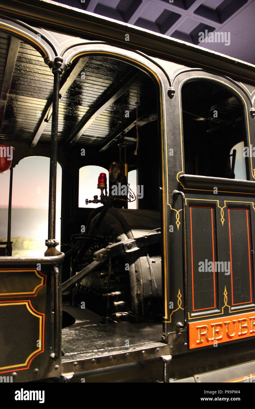 Train exhibit at the Children's Museum at Indianapolis, Indiana. Stock Photo