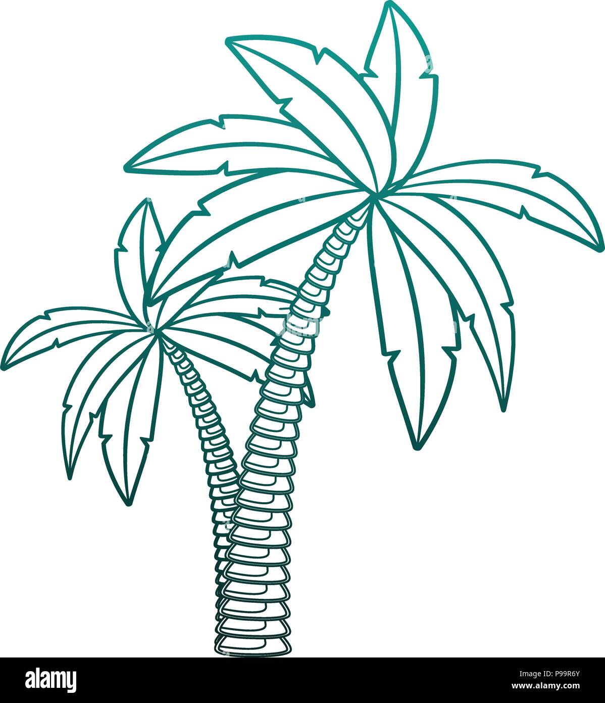 Tree palm isolated vector illustration graphic design Stock Vector ...