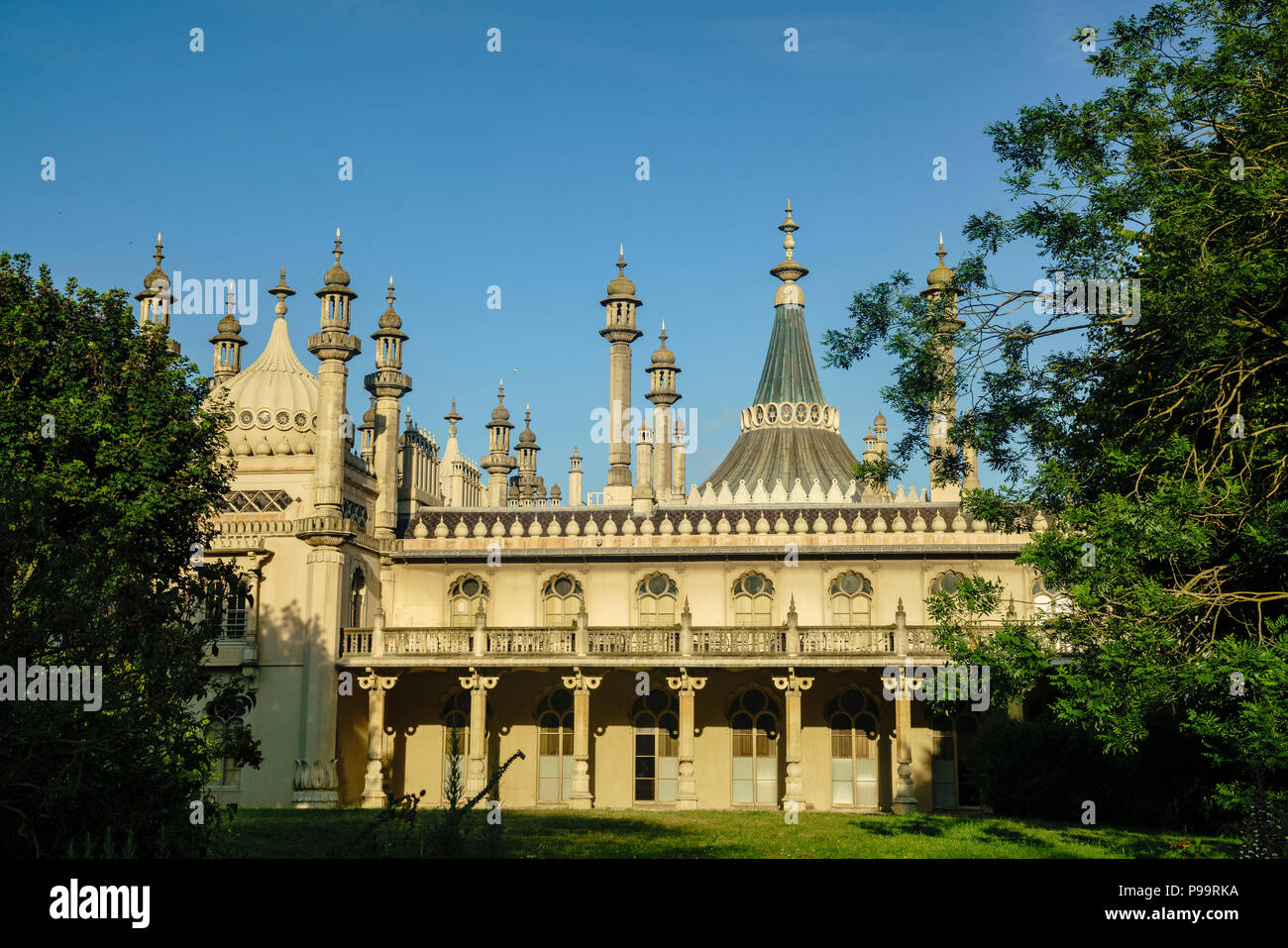 The famous and historical Pavilion Gardens at Brighton, United Kingdom ...