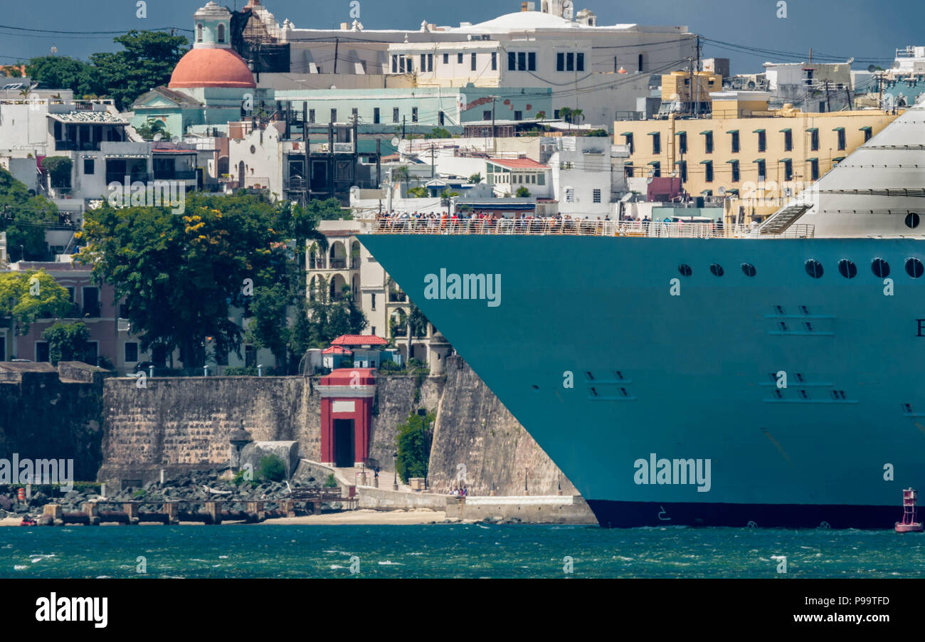 A cruise ship departing San Juan Bay Stock Photo Alamy
