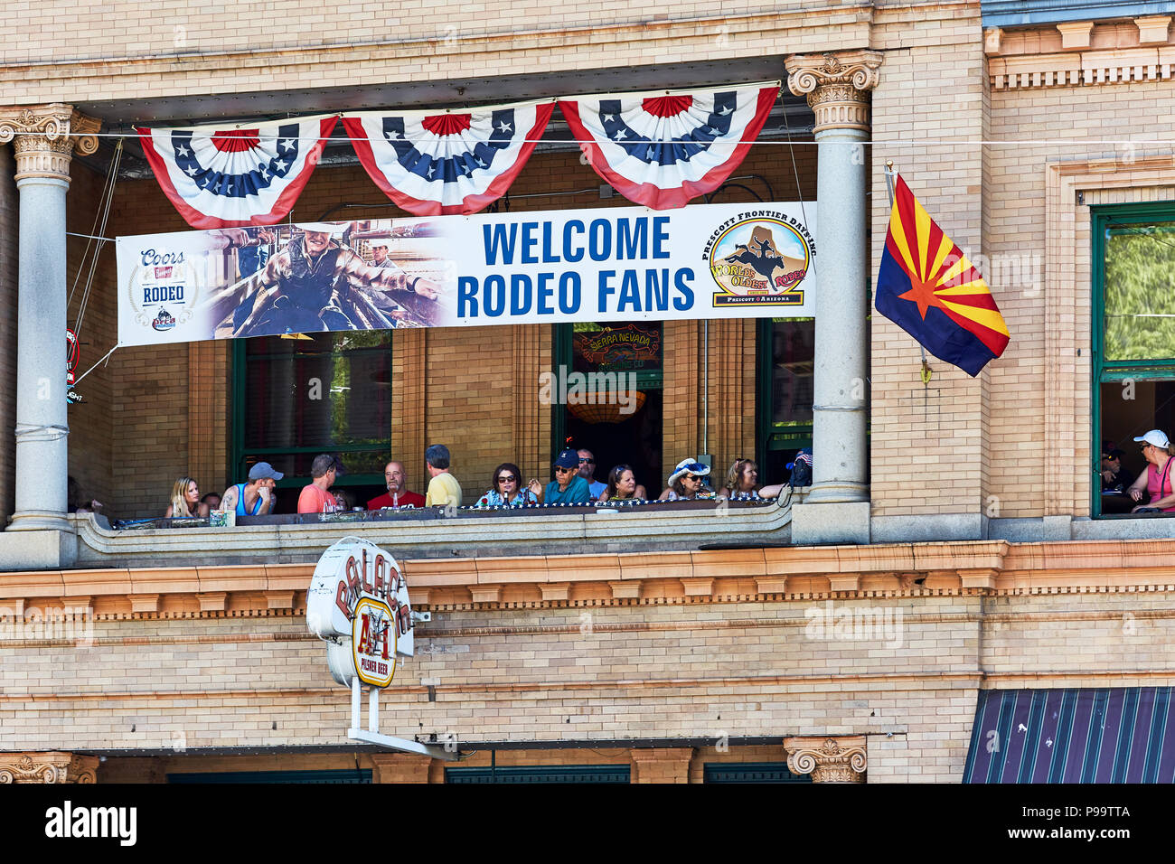 Prescott, Arizona, USA June 3, 2018 Specators seated in the Palace Saloon watching the 4th