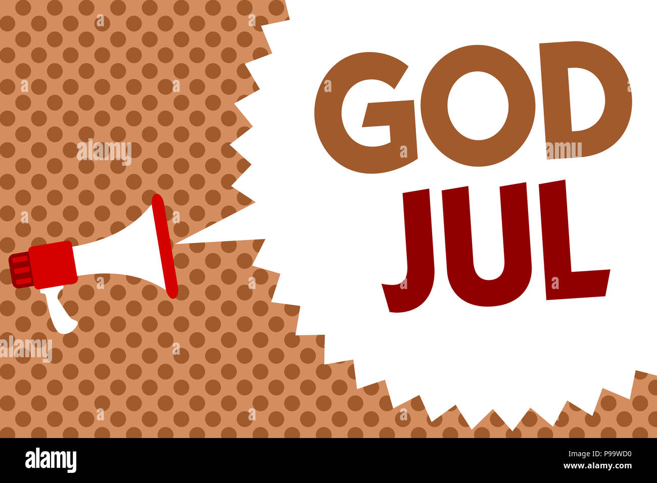 Word writing text God Jul. Business concept for Merry Christmas ...