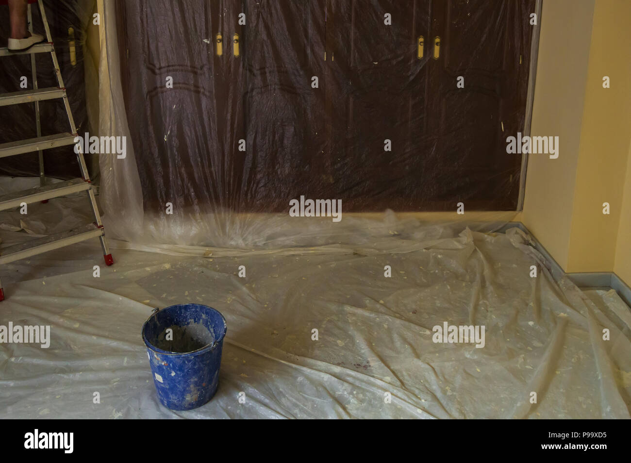 Painting The Bedroom Of The House Room Ready To Paint With