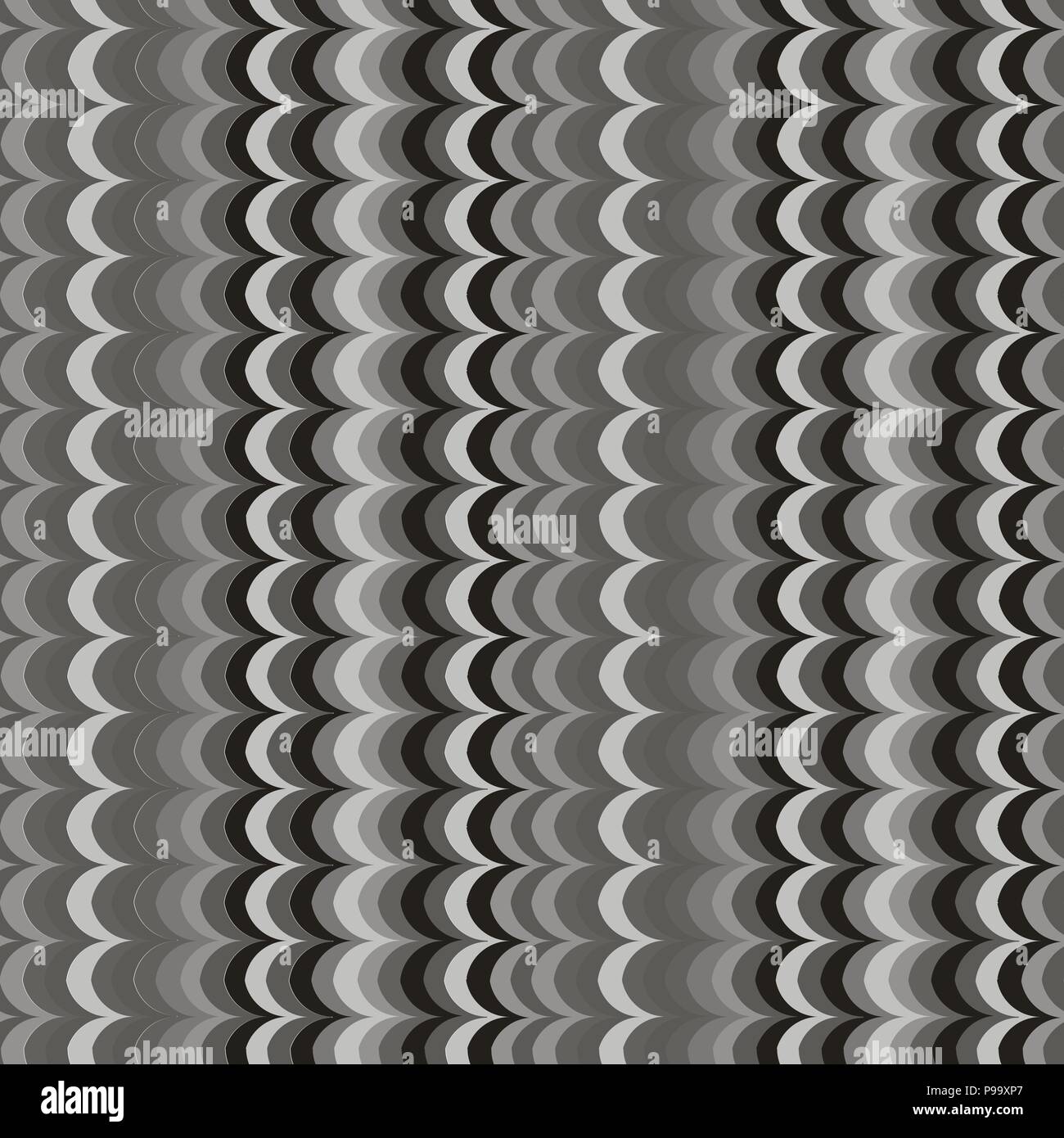 Vector ikat wave grey seamless pattern Stock Vector