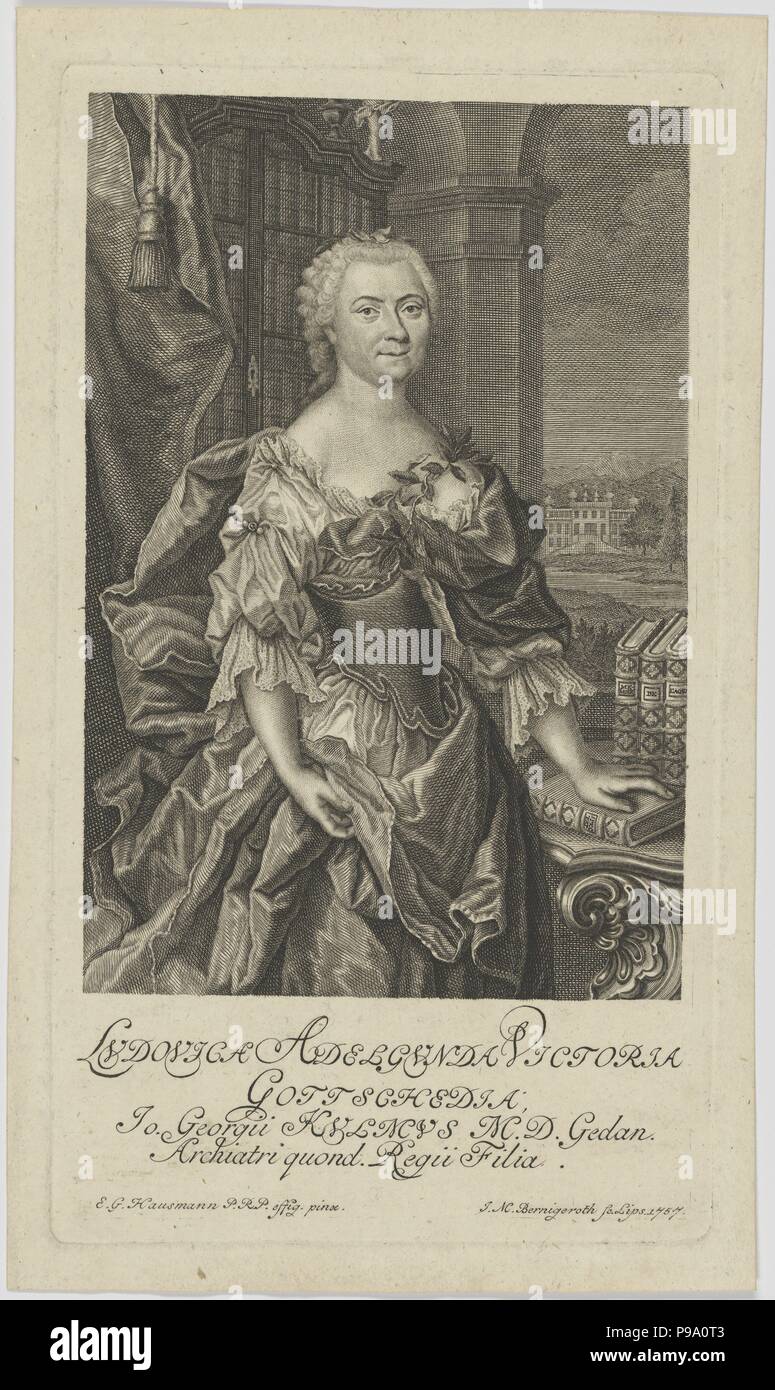 Luise Adelgunde Gottsched, born Kulmus (1713-1762). Museum: PRIVATE COLLECTION. Stock Photo
