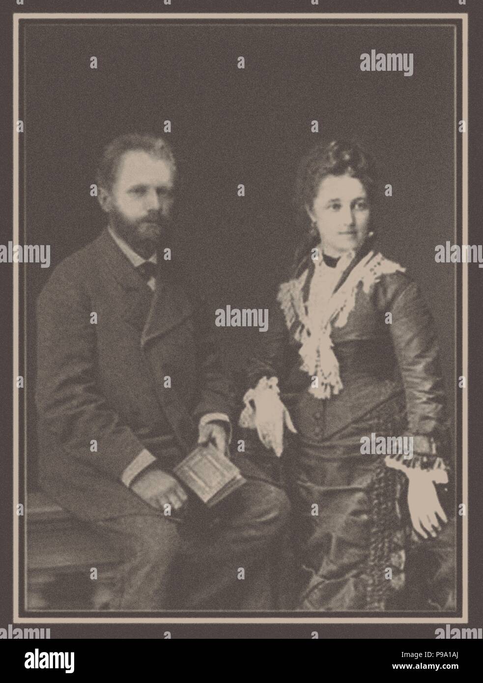 The composer Pyotr Ilyich Tchaikovsky (1840-1893) with his wife Antonina Miliukova. Museum: State P. Tchaikovsky Memorial Museum, Moscow. Stock Photo