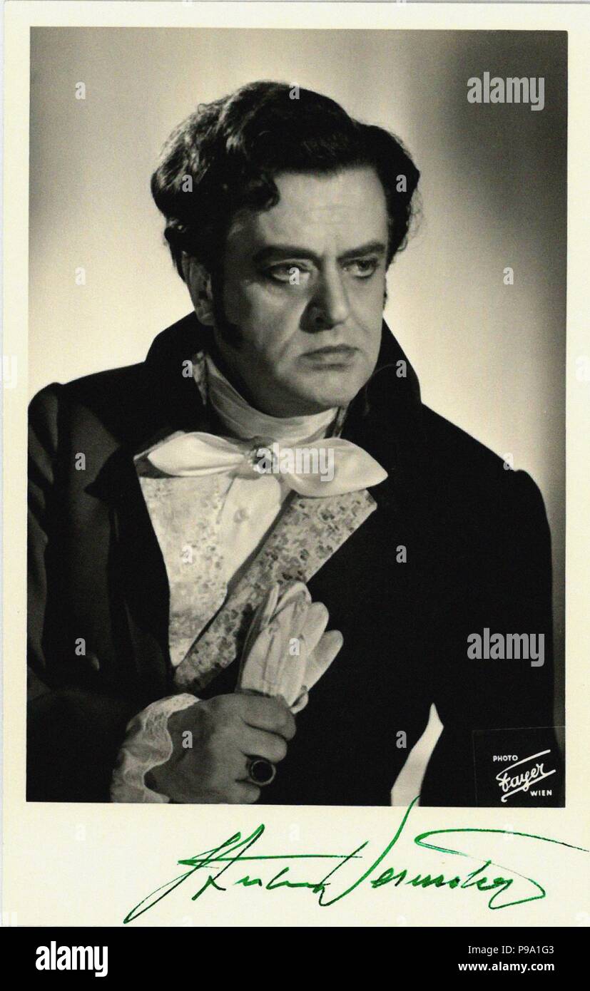 Anton Dermota (1910-1989) as Lensky in opera Eugene Onegin by Pyotr Tchaikovsky. Museum: PRIVATE COLLECTION. Stock Photo