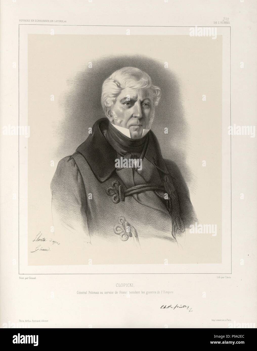 Portrait of General Jozef Chlopicki (1771-1854). Museum: National Library of Norway, Oslo. Stock Photo