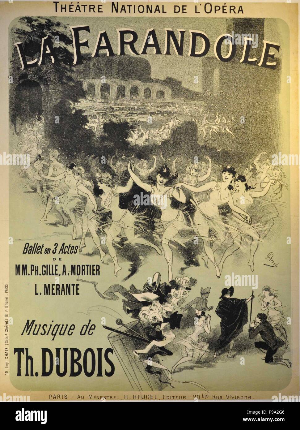 Poster for the ballet 'La Farandole' by Théodore Dubois. Museum: Académie de France à Rome, Villa Médicis. Stock Photo