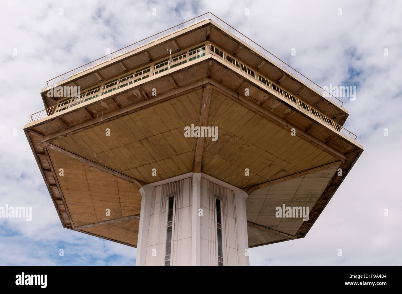 Modernistic Forton motorway services tower onthe M6 at Lncaster Opened in November 1965 Stock Photo