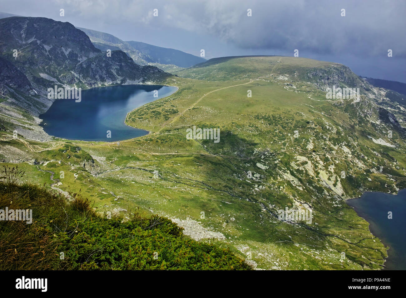 Amazing Landscape of The Kidney lake, The Seven Rila Lakes, Bulgaria