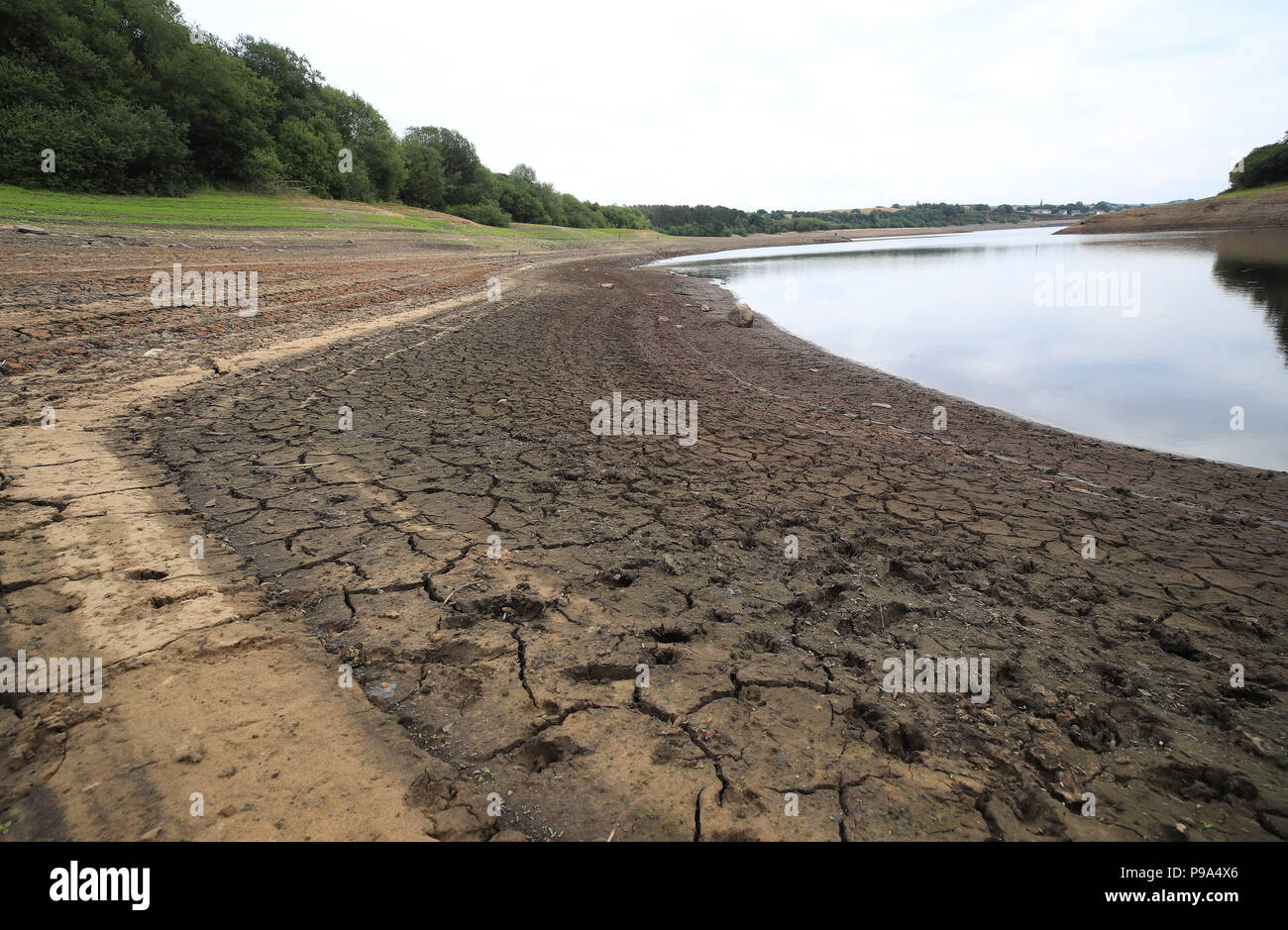Embargoed to 0001 Tuesday July 17 Low water levels in Wayoh Reservoir