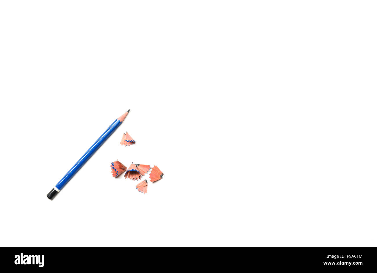 The blue pencil isolated on white background Stock Photo - Alamy