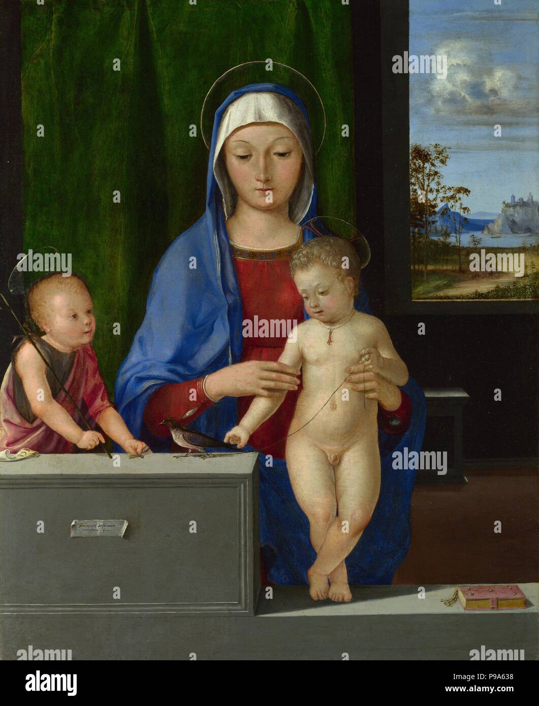 The Virgin and Child with Saint John. Museum: National Gallery, London. Stock Photo