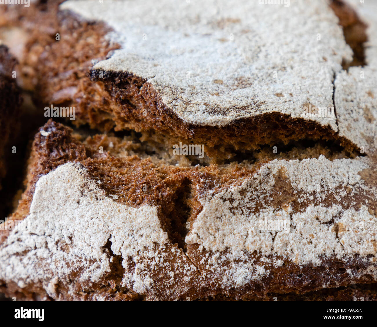 artisan healthy organic traditional cracked sourdough rye bread Stock ...