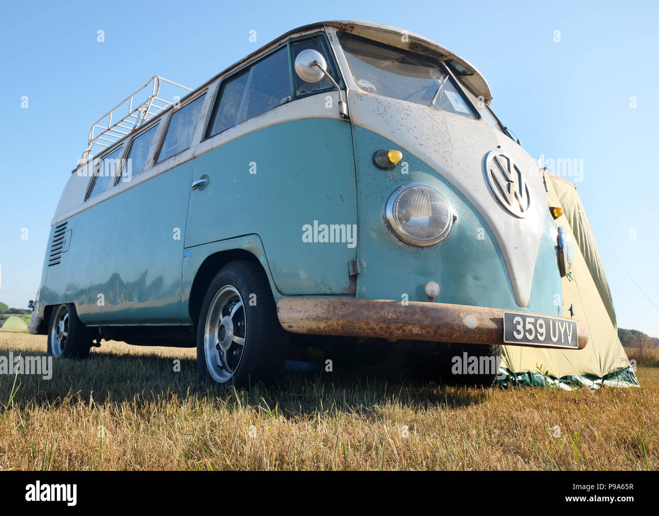 Classic split screen VW camper at 