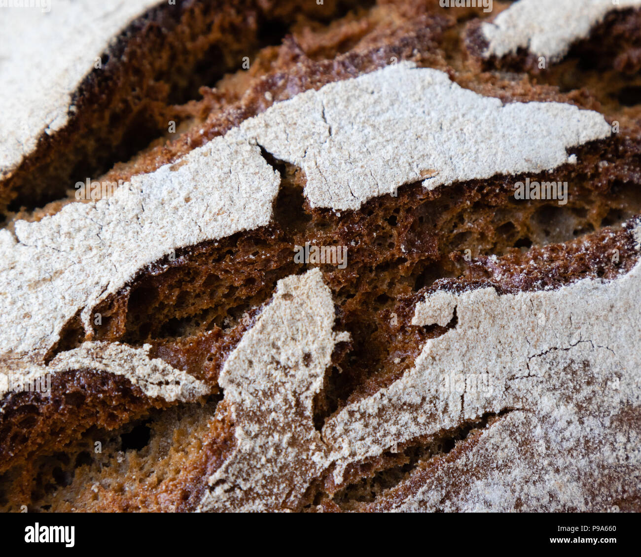 artisan healthy organic traditional cracked sourdough rye bread Stock ...